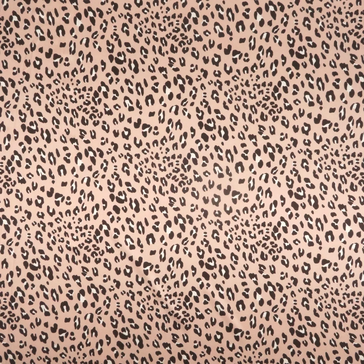 Leopard Light Pink Stretch Printed Satin Silk Fabric