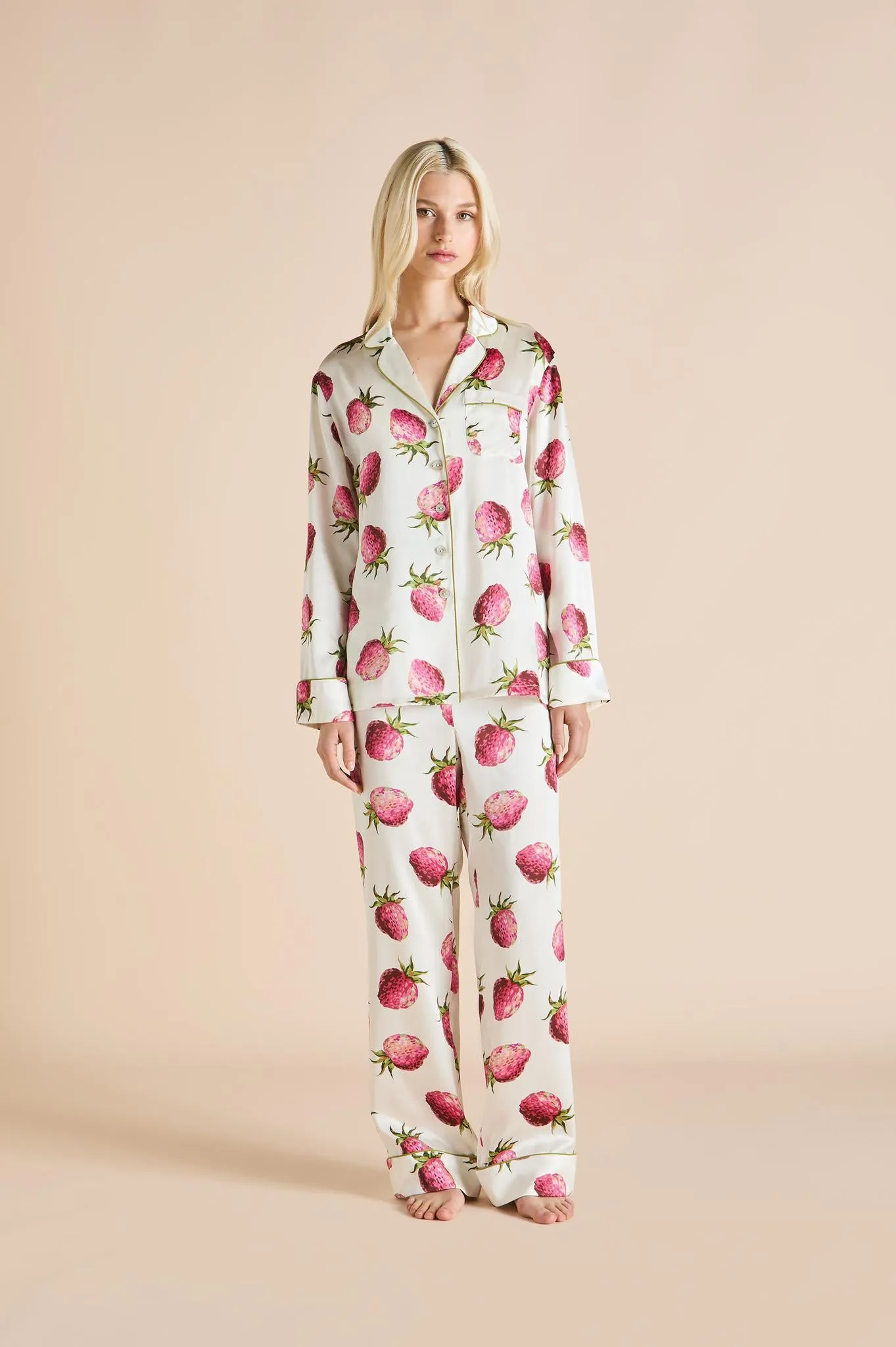 Lila Blythe Silk Long Pajama Set