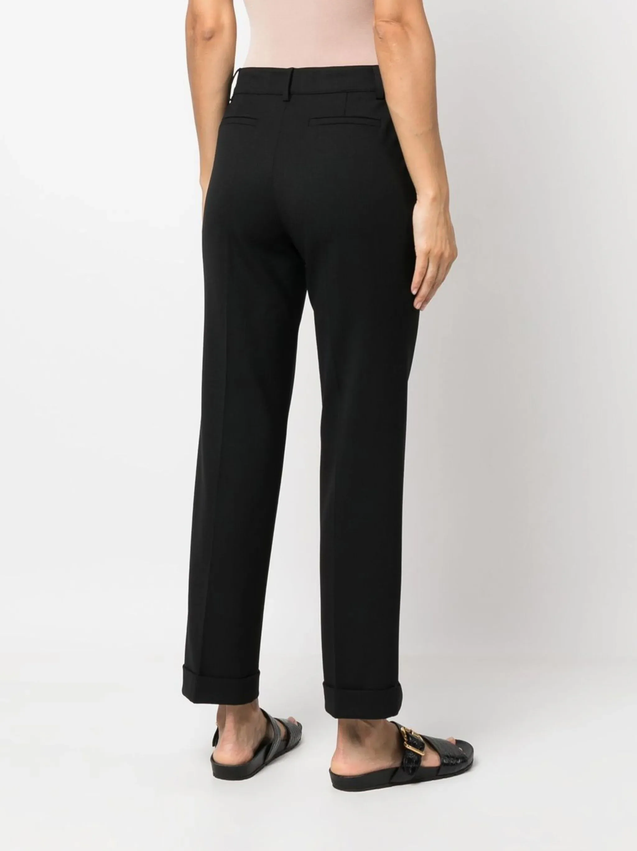 mid-rise tailored straight trousers