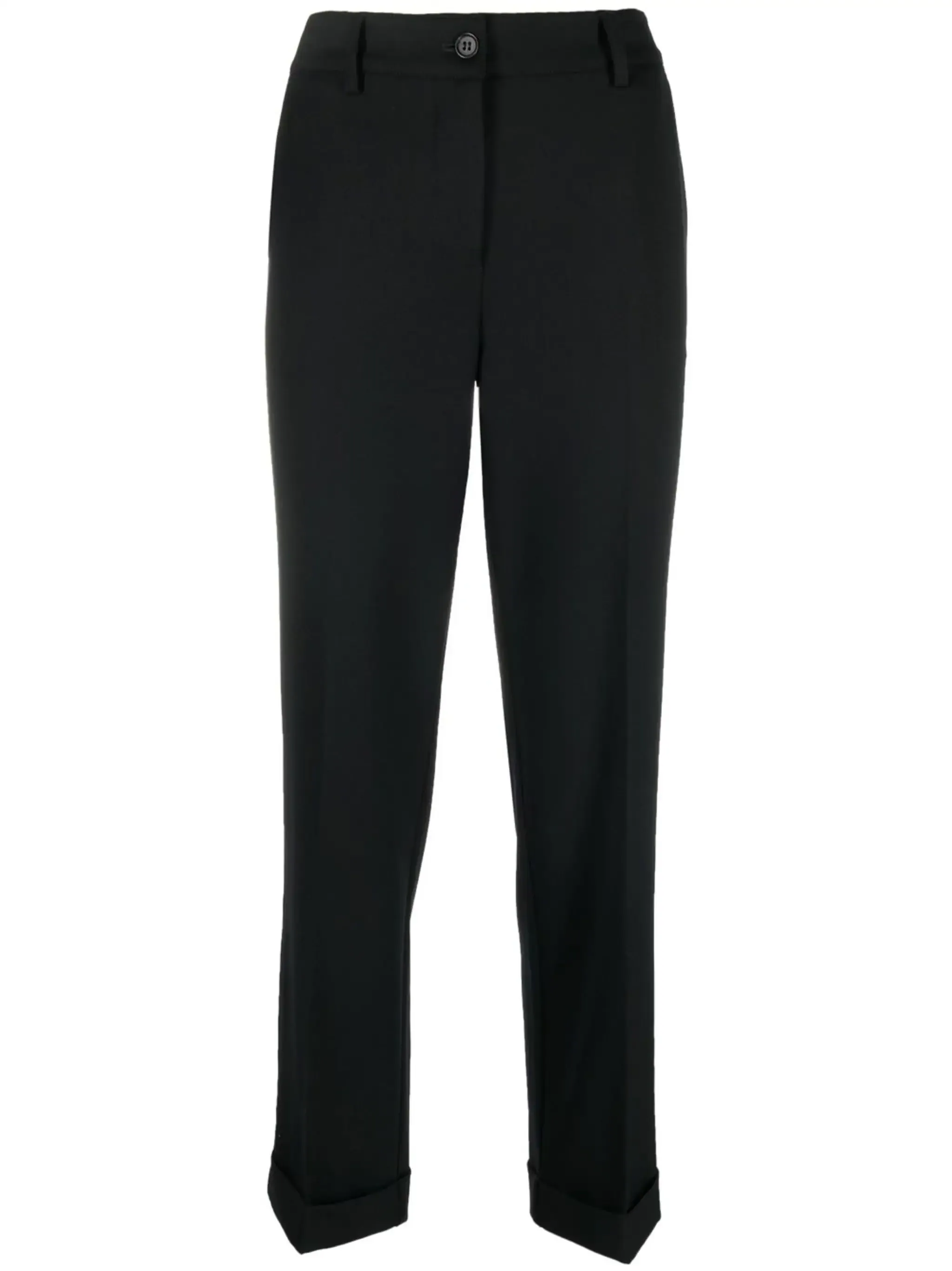 mid-rise tailored straight trousers