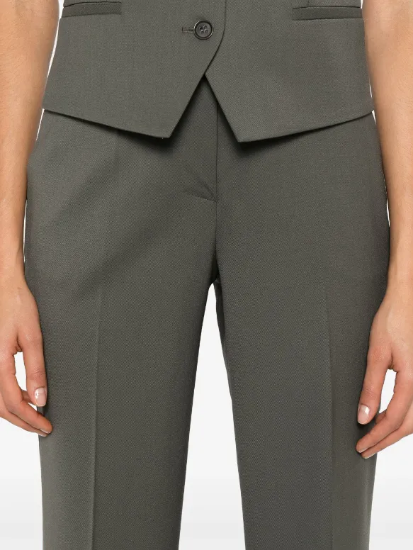 mid-rise tailored straight trousers