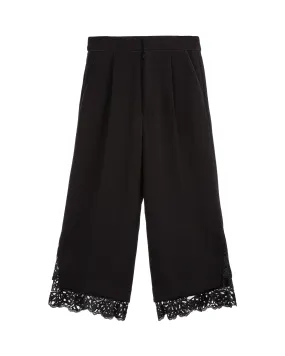 MIHOKO SAITO Floral Embroidery Wide Leg Pants