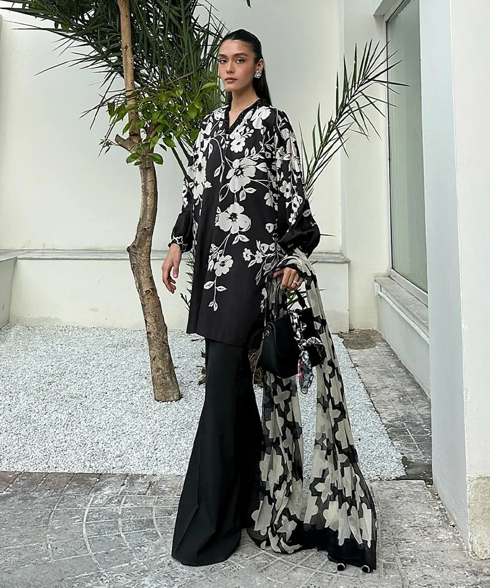 Monochrome '24-3 Piece - Printed Silk Suit - U3Psl24V43Uc