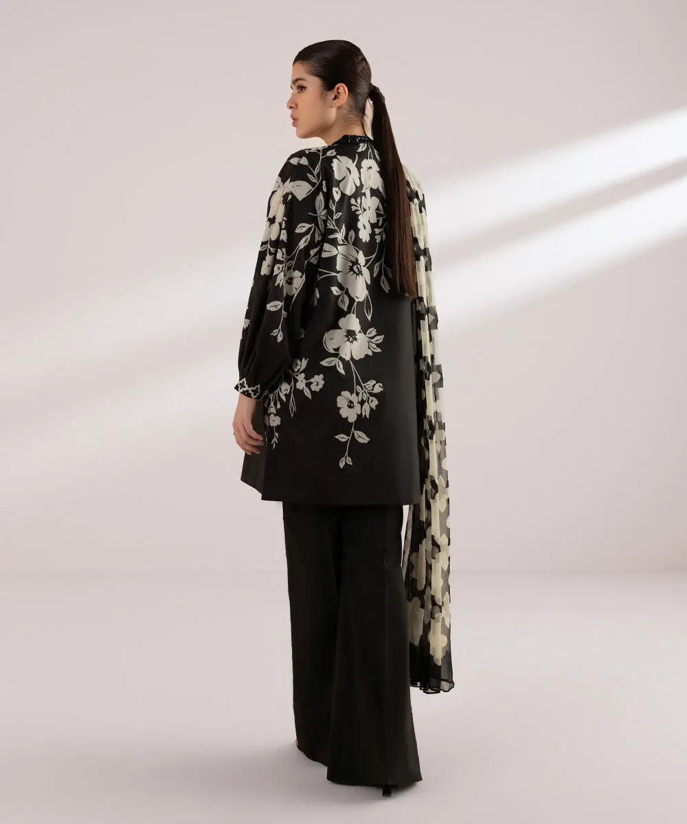 Monochrome '24-3 Piece - Printed Silk Suit - U3Psl24V43Uc