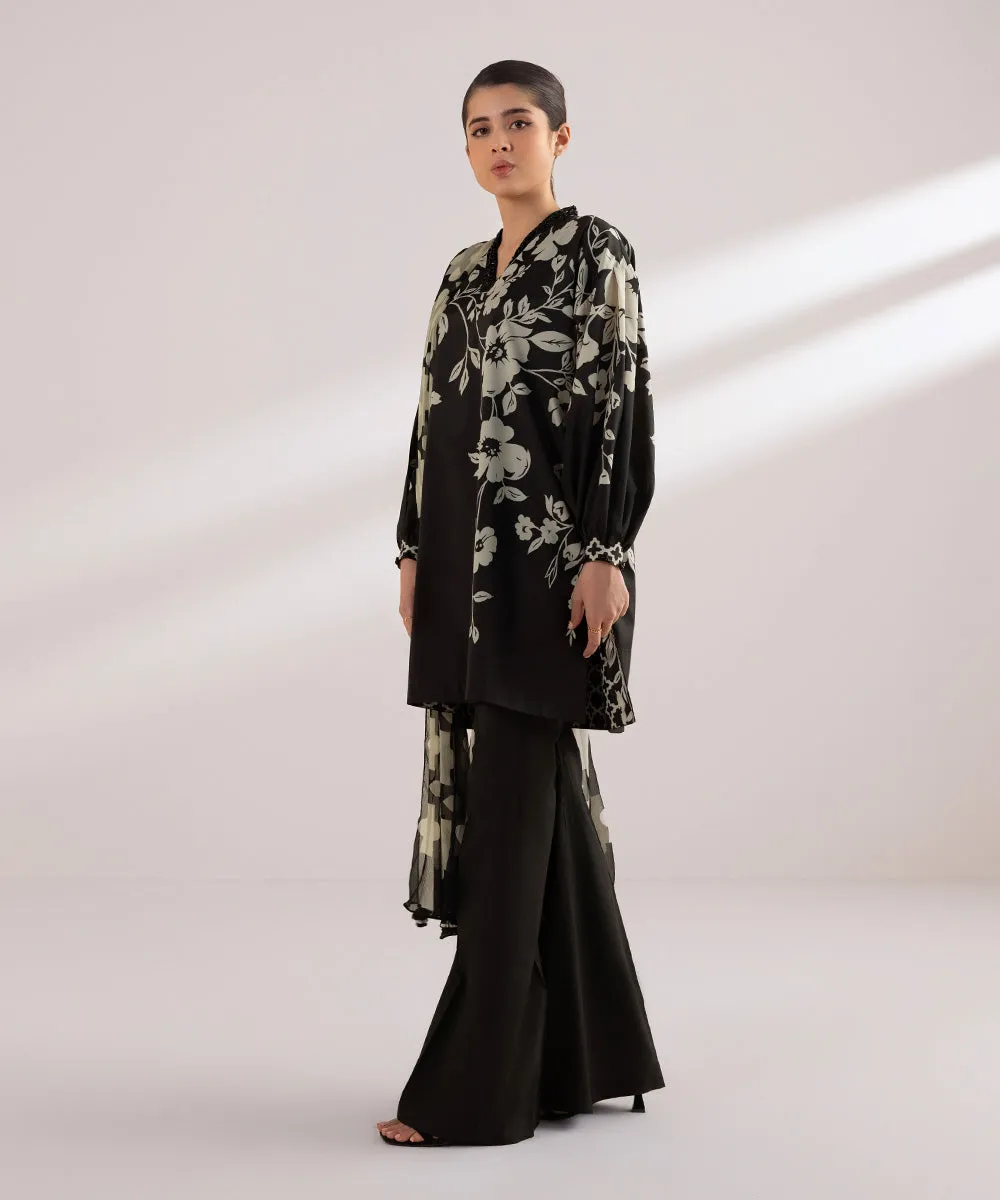 Monochrome '24-3 Piece - Printed Silk Suit - U3Psl24V43Uc