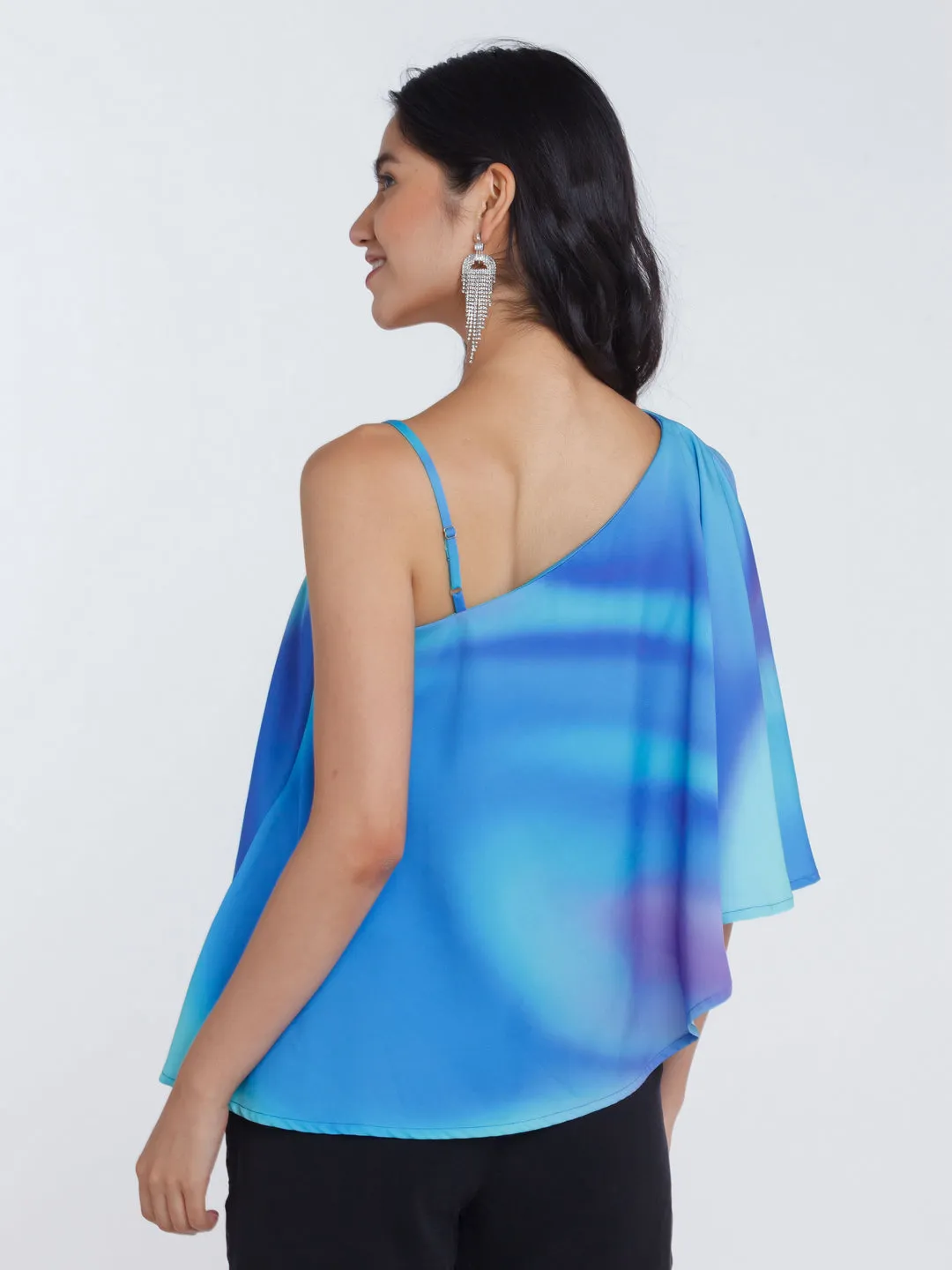 Multicolored Printed Off Shoulder Top