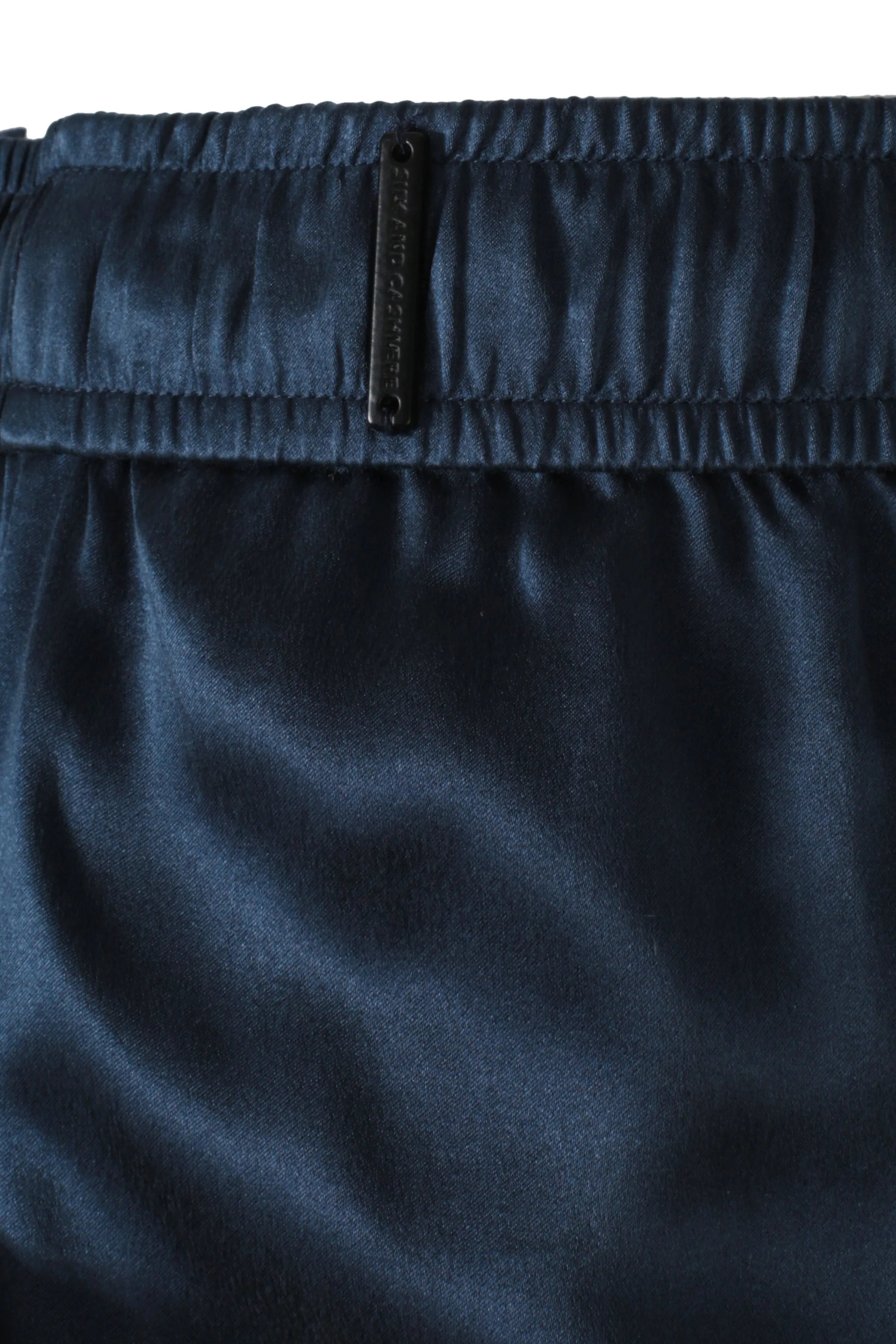 Navy Blue Nature Silk Trousers