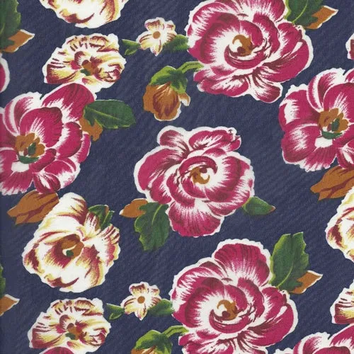 Navy | Evening Floral Sheer Woven Print - SKU 6173E #U160