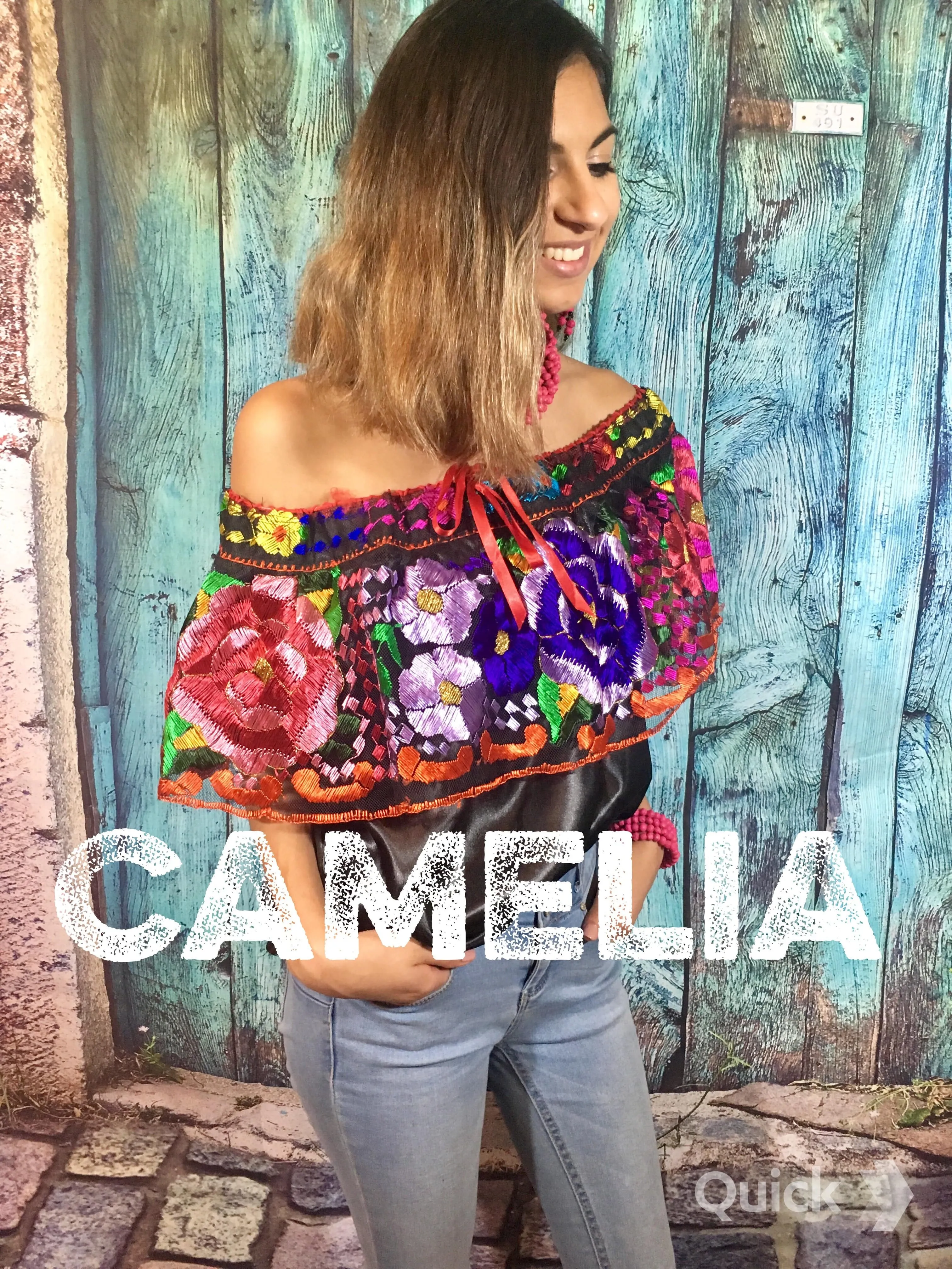 Off Shoulder Mexican Blouse Chiapas - Silk