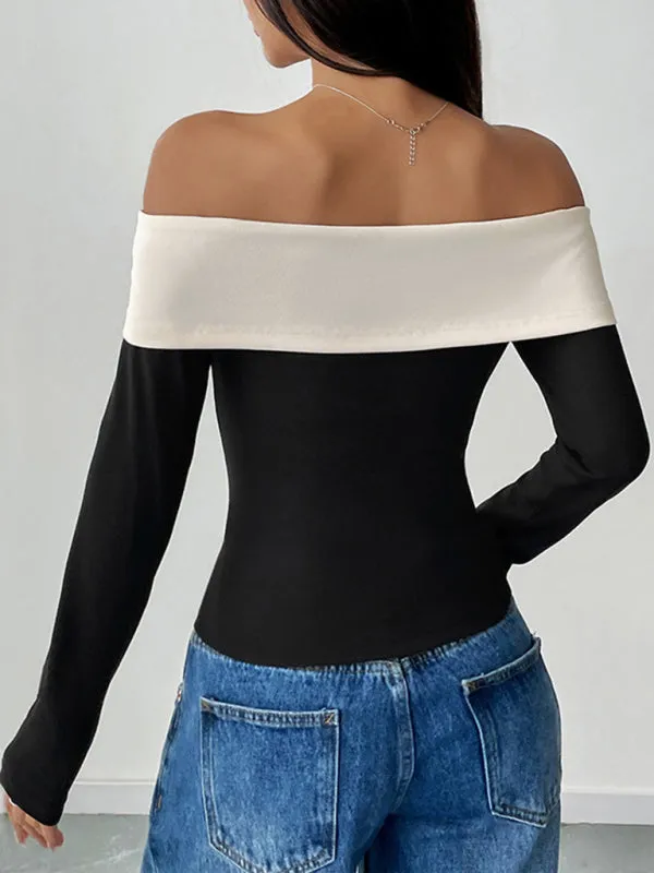 Off-Shoulder Top with Bow Accent