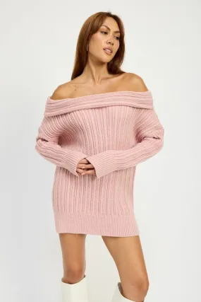 OVERSIZED OFF SHOULDER SWEATER