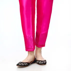 Pink Embroidered Shamoze Silk Trouser PW3693