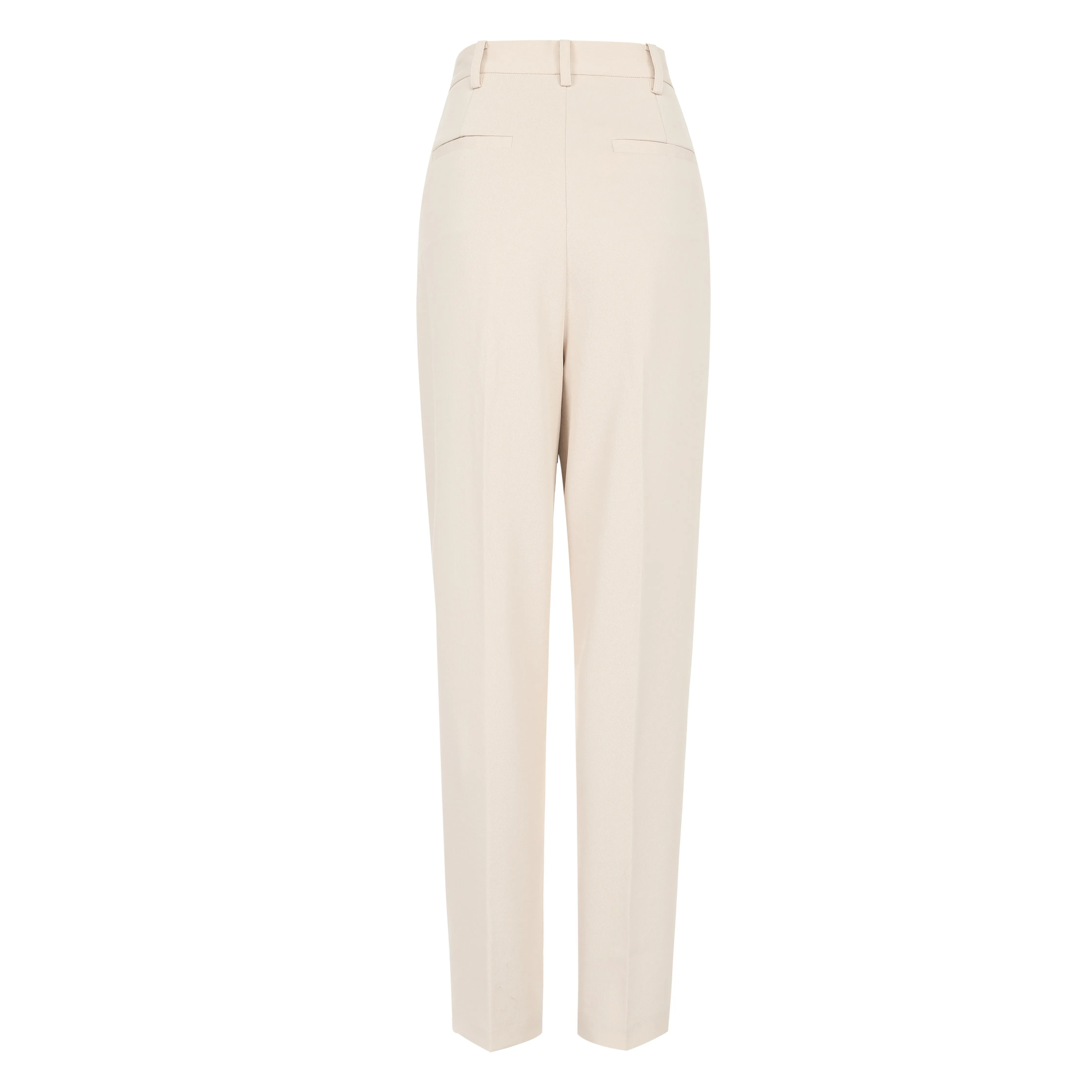 Sash Low Rise Tailored Man's Pant - Cream