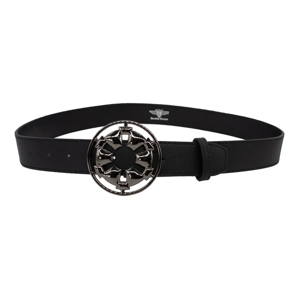 Star Wars Galactic Empire Icon Enamel Cast Buckle - Black PU Strap Belt