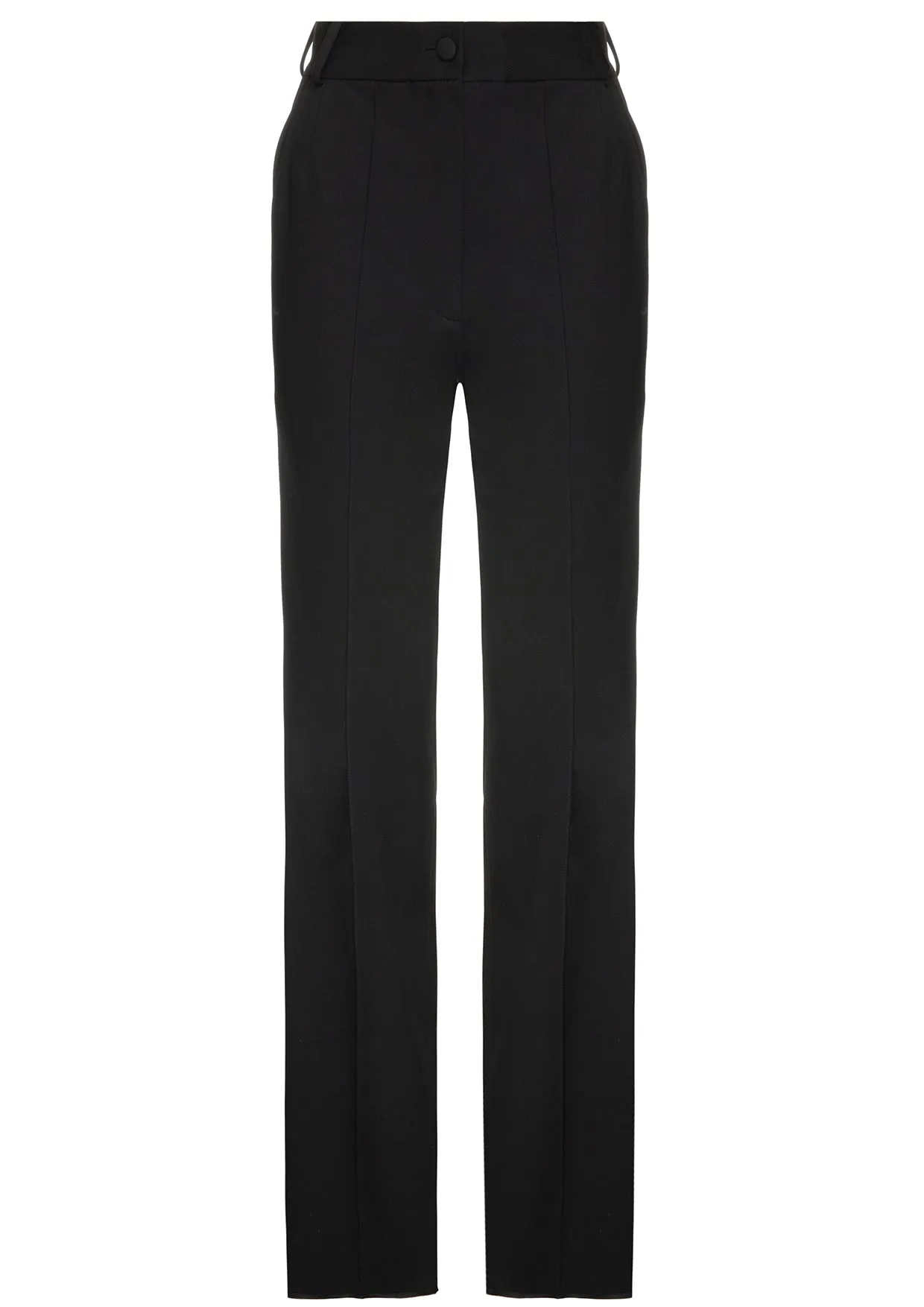 Straight-Leg Cotton-Mix Trousers