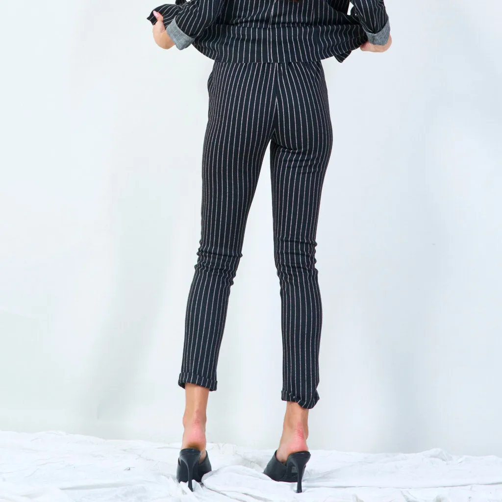 Striped tailored trousers wholesale