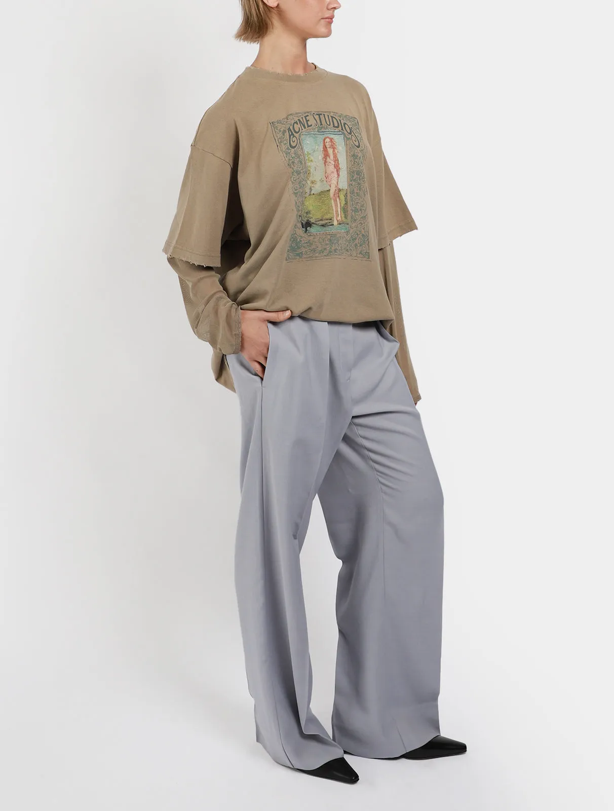 Tailored Fold Pleat Trousers