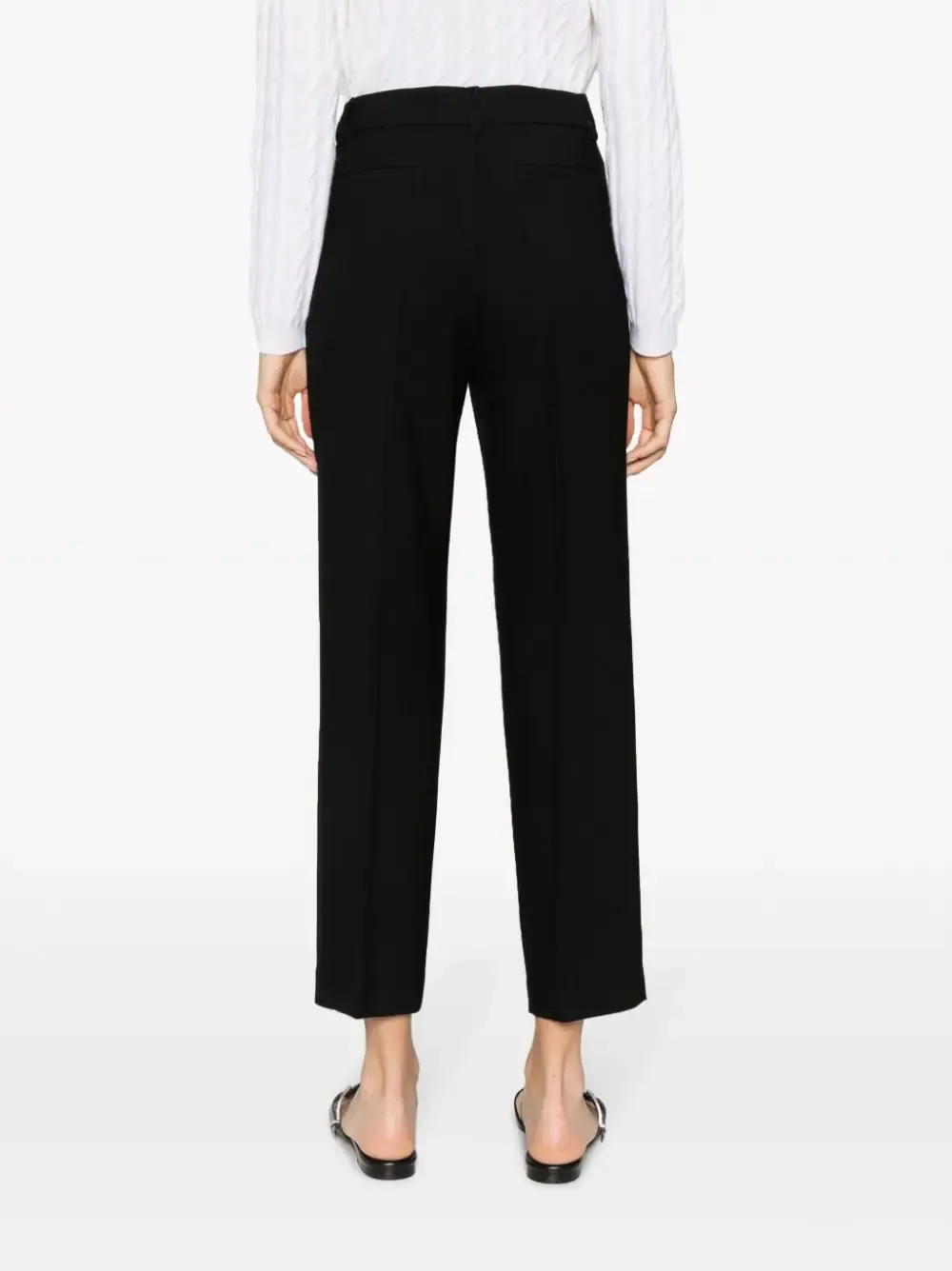 tapered-leg tailored trousers