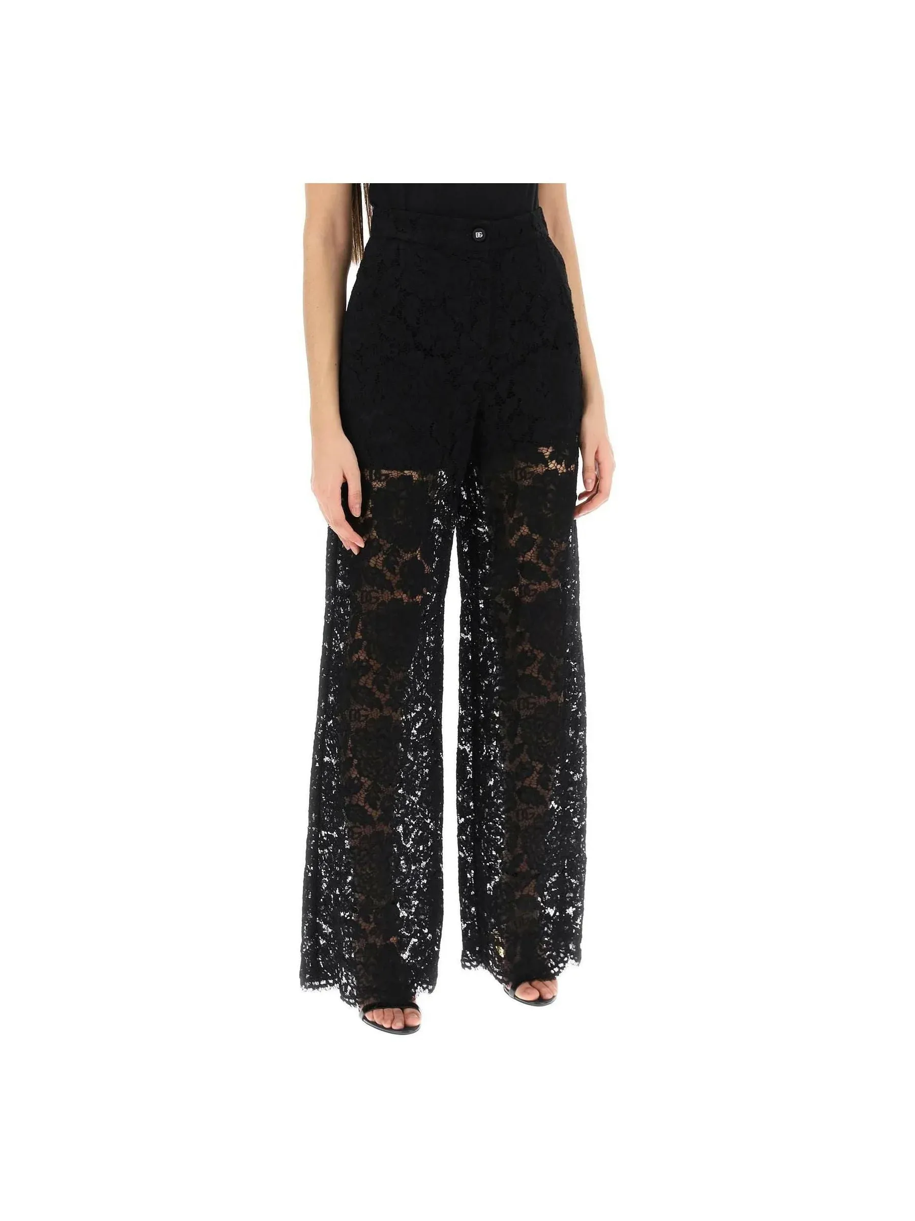 Wide Leg Lace Trousers