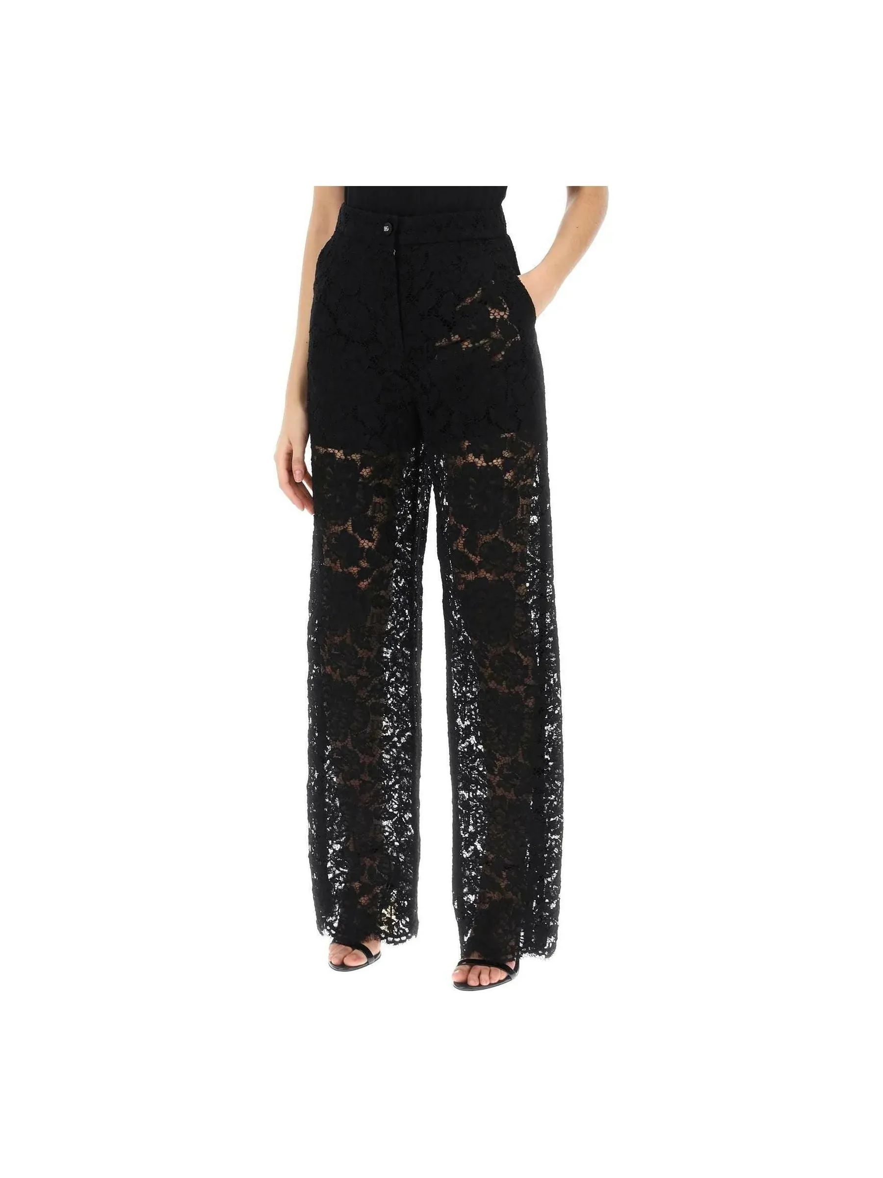 Wide Leg Lace Trousers