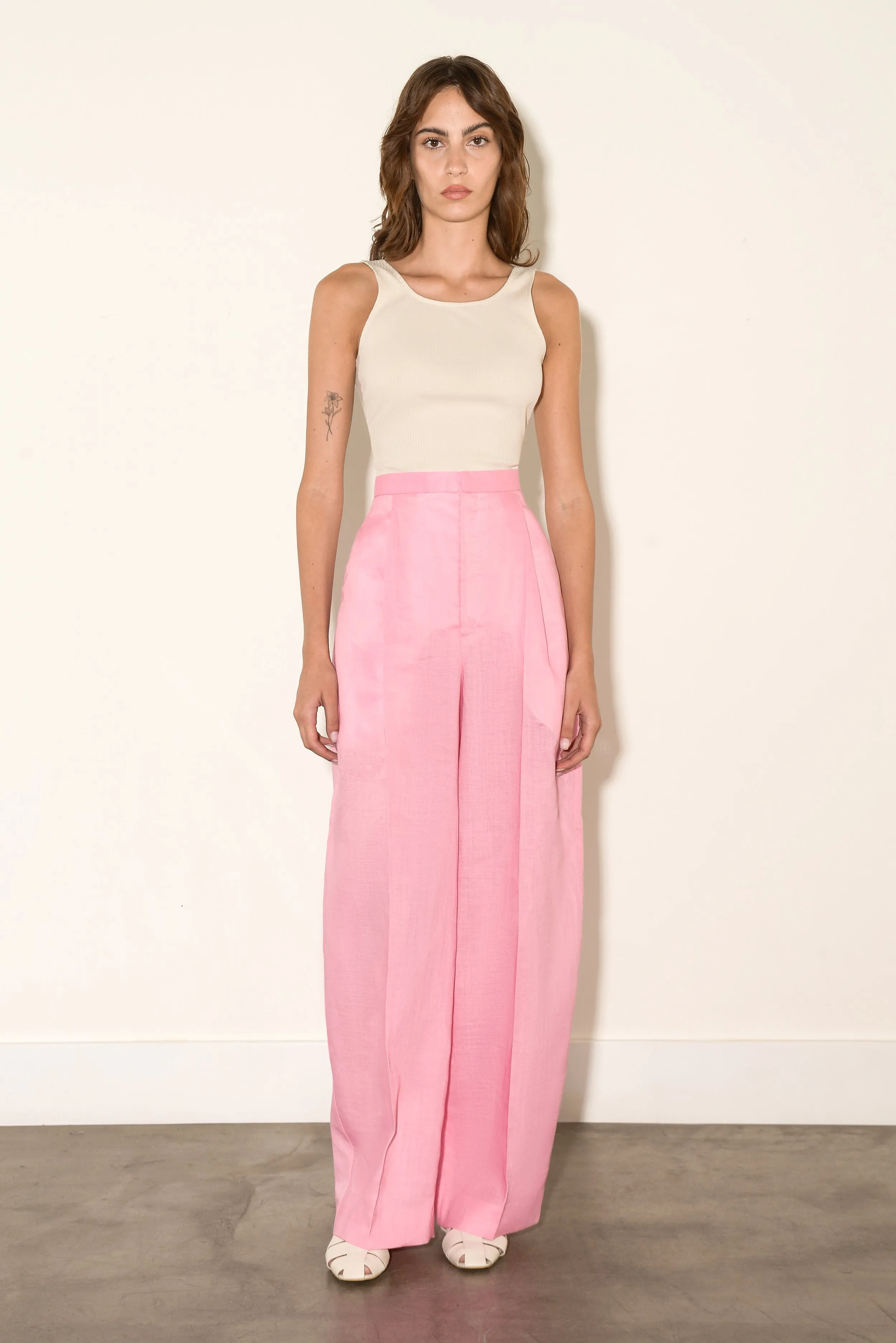 Wide Legged Neon Linen Pants