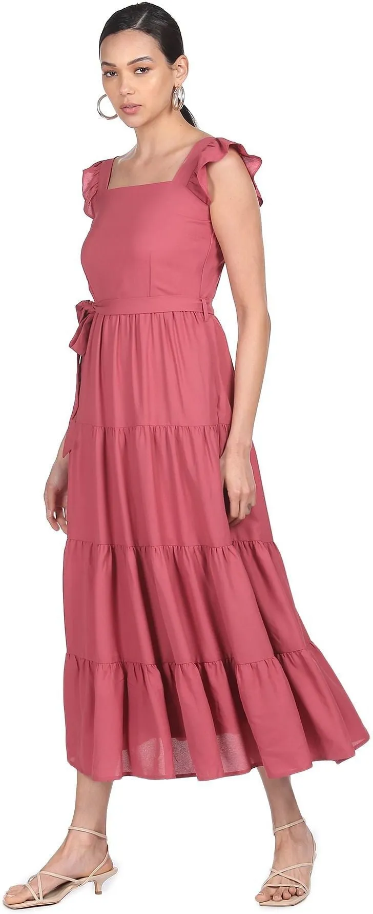 Women Empire Waist Pink Dress