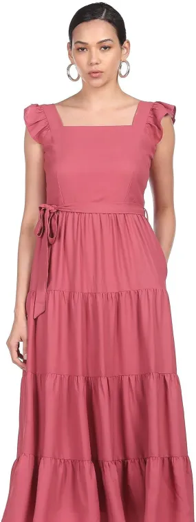 Women Empire Waist Pink Dress