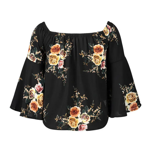 Women Off Shoulder Bohemia Blouse