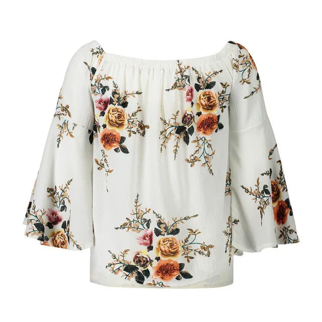 Women Off Shoulder Bohemia Blouse