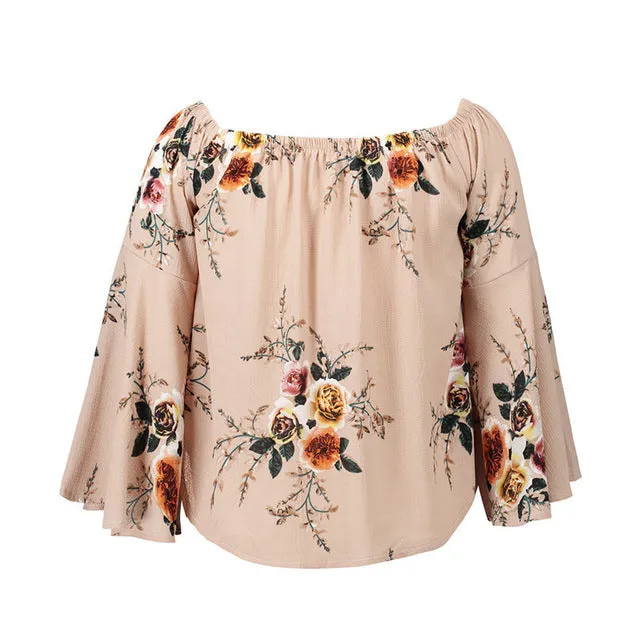 Women Off Shoulder Bohemia Blouse